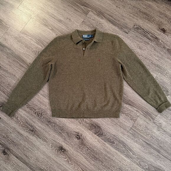 Polo by Ralph Lauren Vintage Lambswool Polo Sweater - Picture 1 of 7